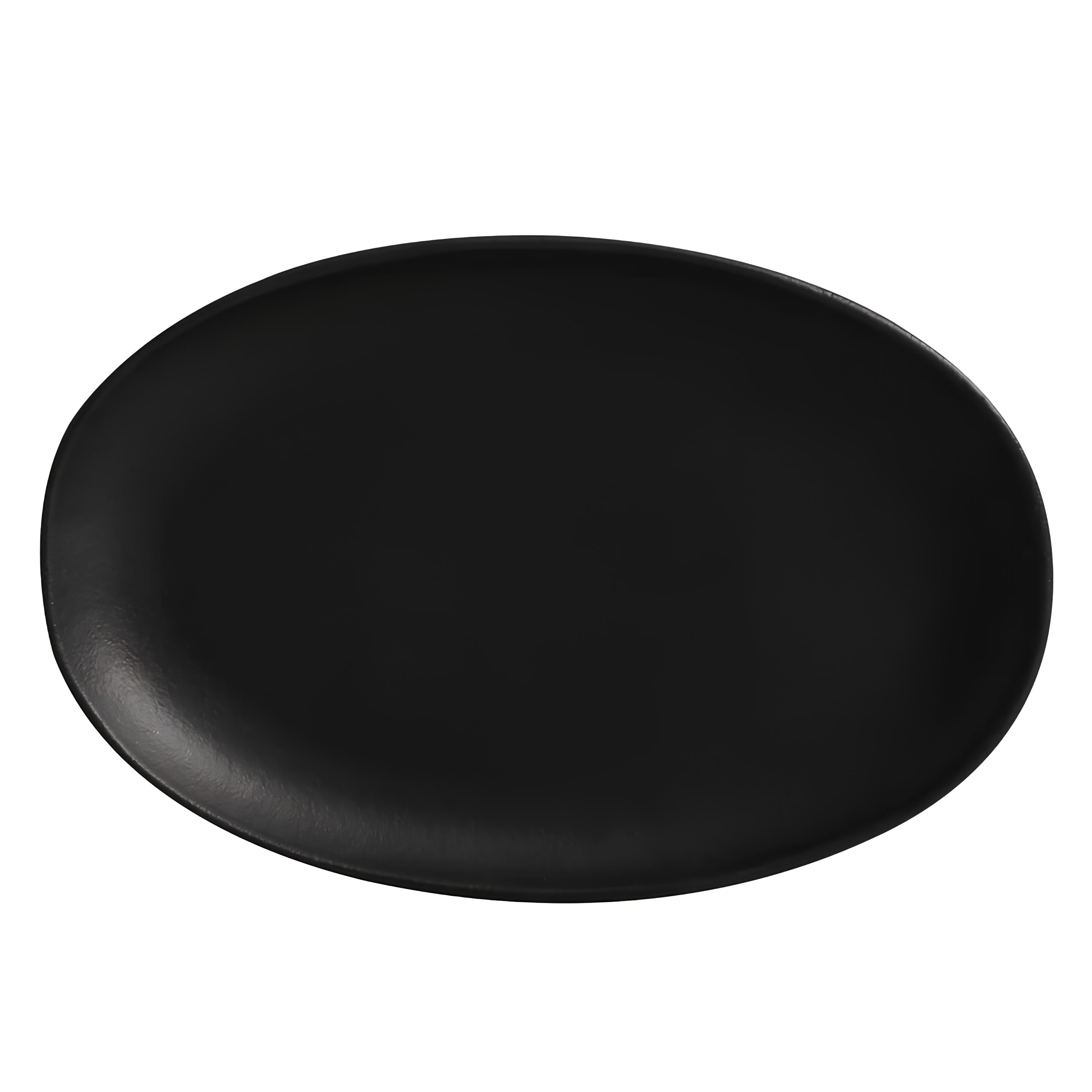 TRAVESSA OVAL STONEWARE 30X20CM 3CM PRETO MATTE ORGÂNICO