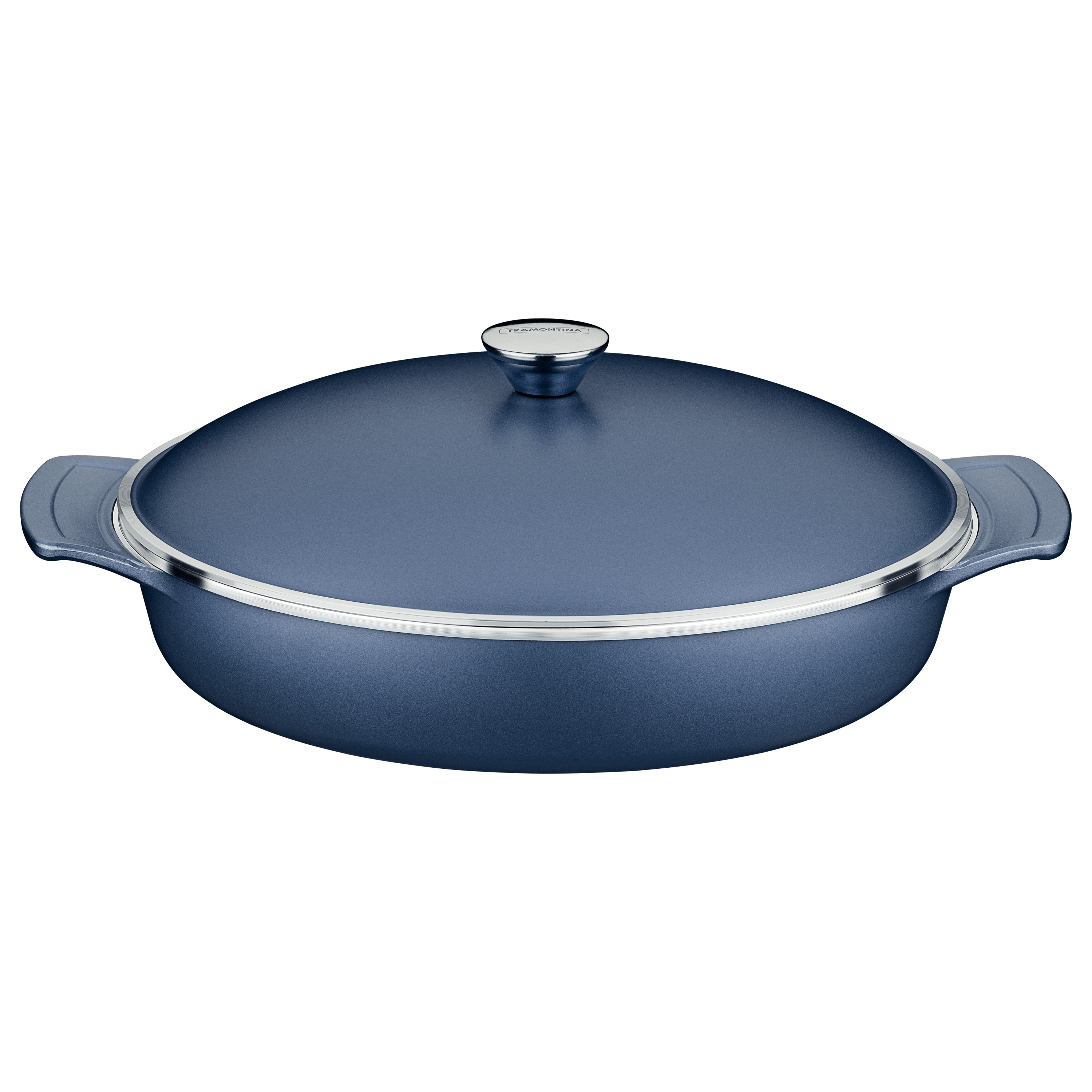 FRIGIDEIRA INDUÇÃO ALUMÍNIO ANTIADERENTE TAMPA 32CM 4,3L LYON AZUL  