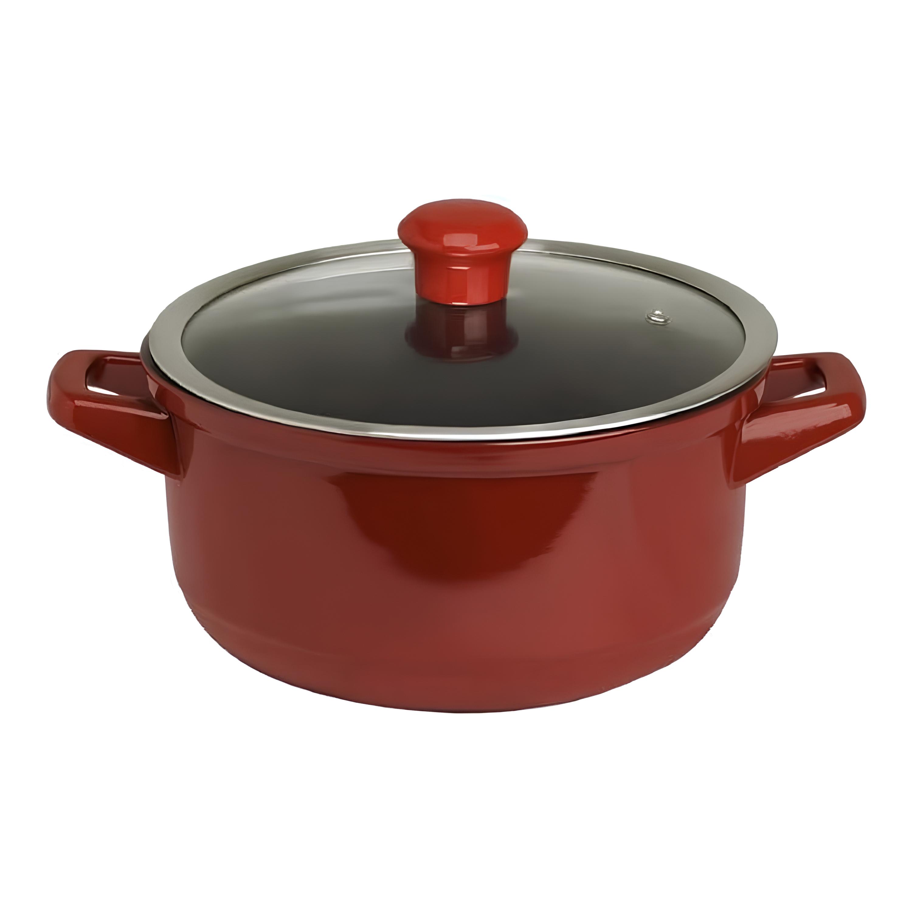 CAÇAROLA CERÂMICA TAMPA VIDRO 3,2L 22CM POMODORO DUO   