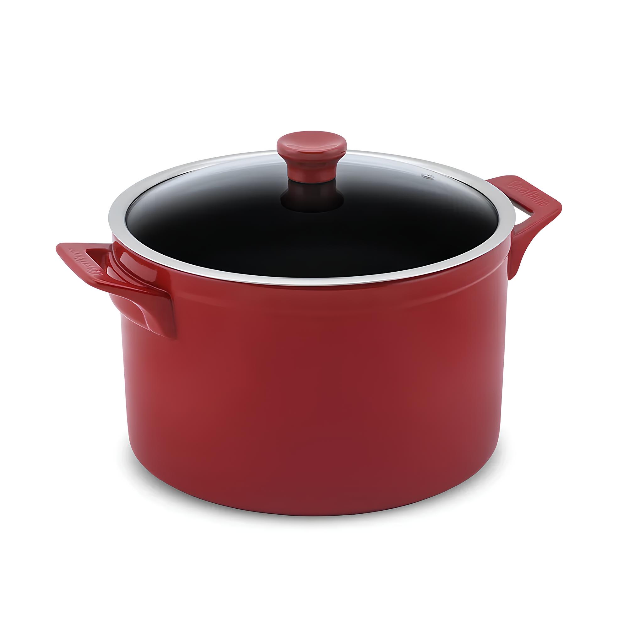 CAÇAROLA CERÂMICA INDUÇÃO TAMPA VIDRO 9,5L 28CM POMODORO CLEAR  