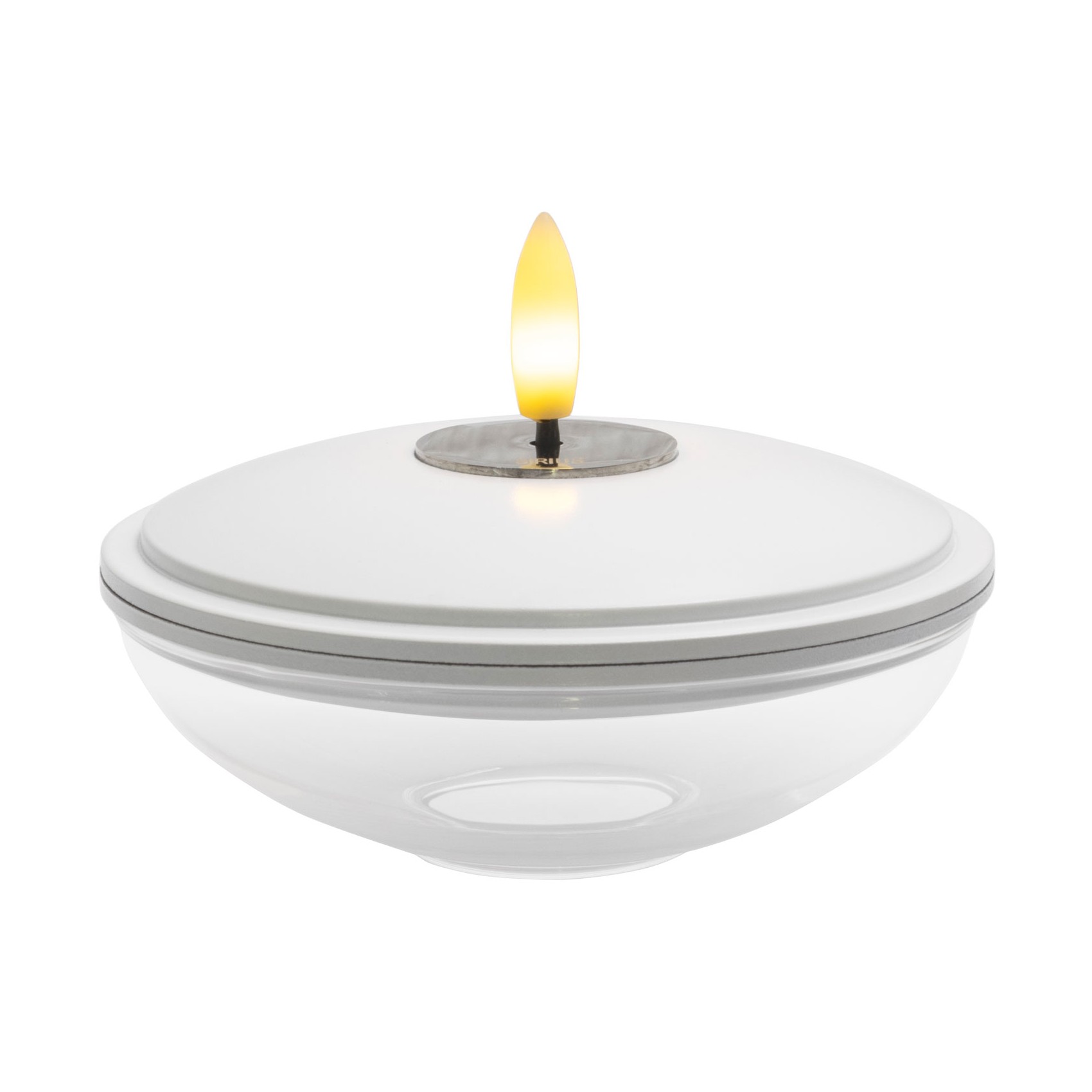 LUMINÁRIA LED RECARREGÁVEL VIDRO/METAL 10CM BRANCO LIA    