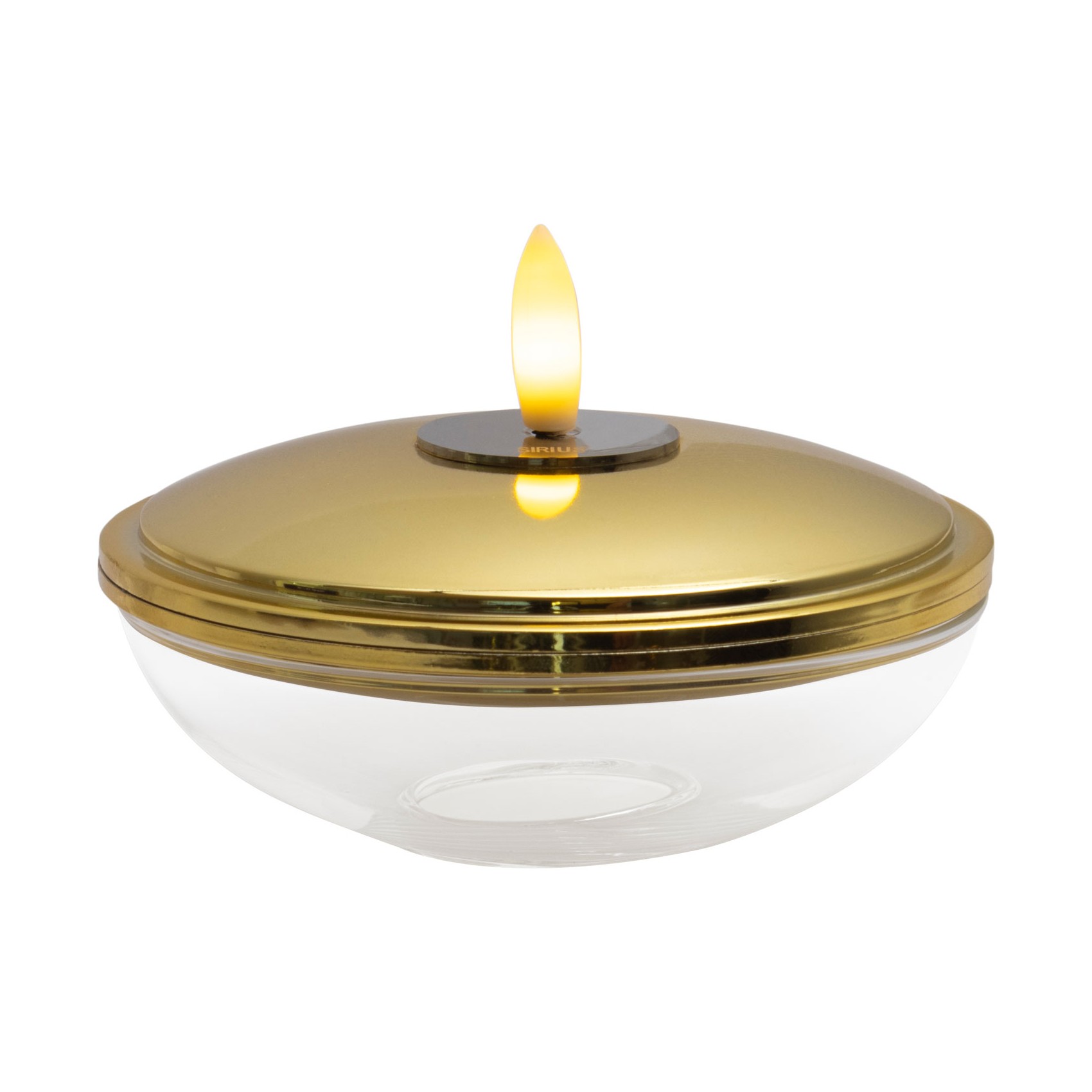LUMINÁRIA LED RECARREGÁVEL VIDRO/METAL 10CM DOURADO LIA    