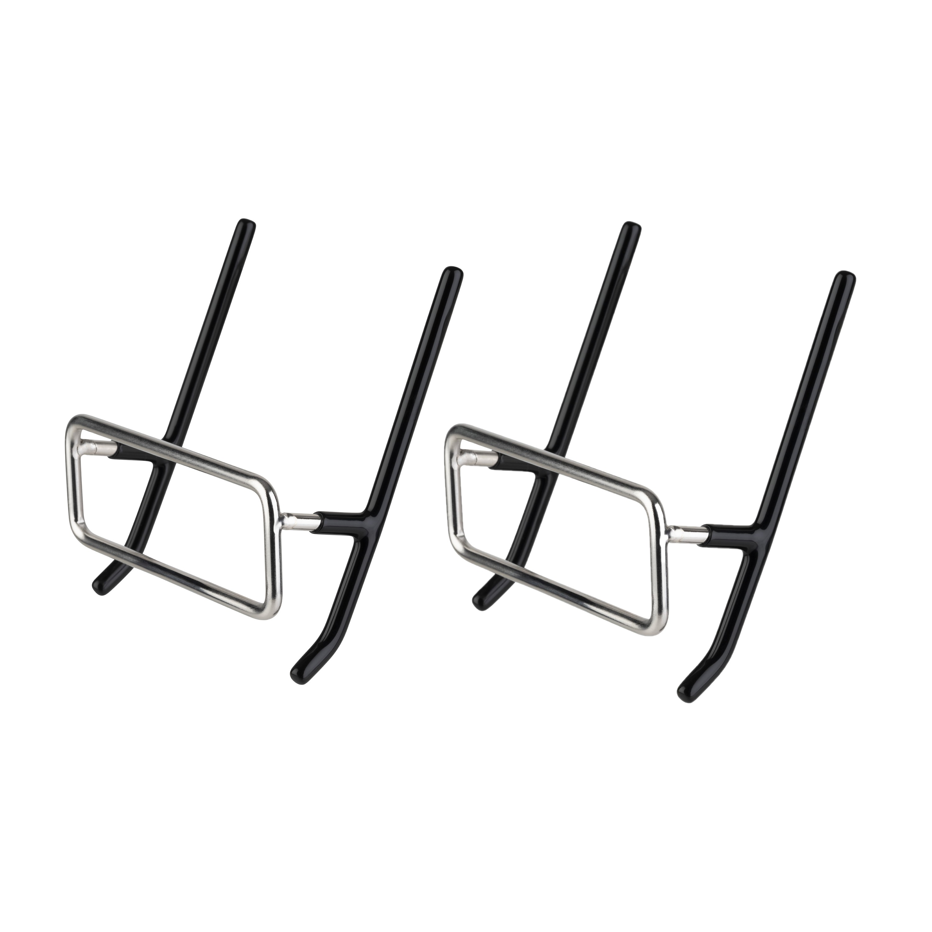 KIT 2 SUPORTES TAMPA INOX/PVC 10,5X8,5CM PRETO    