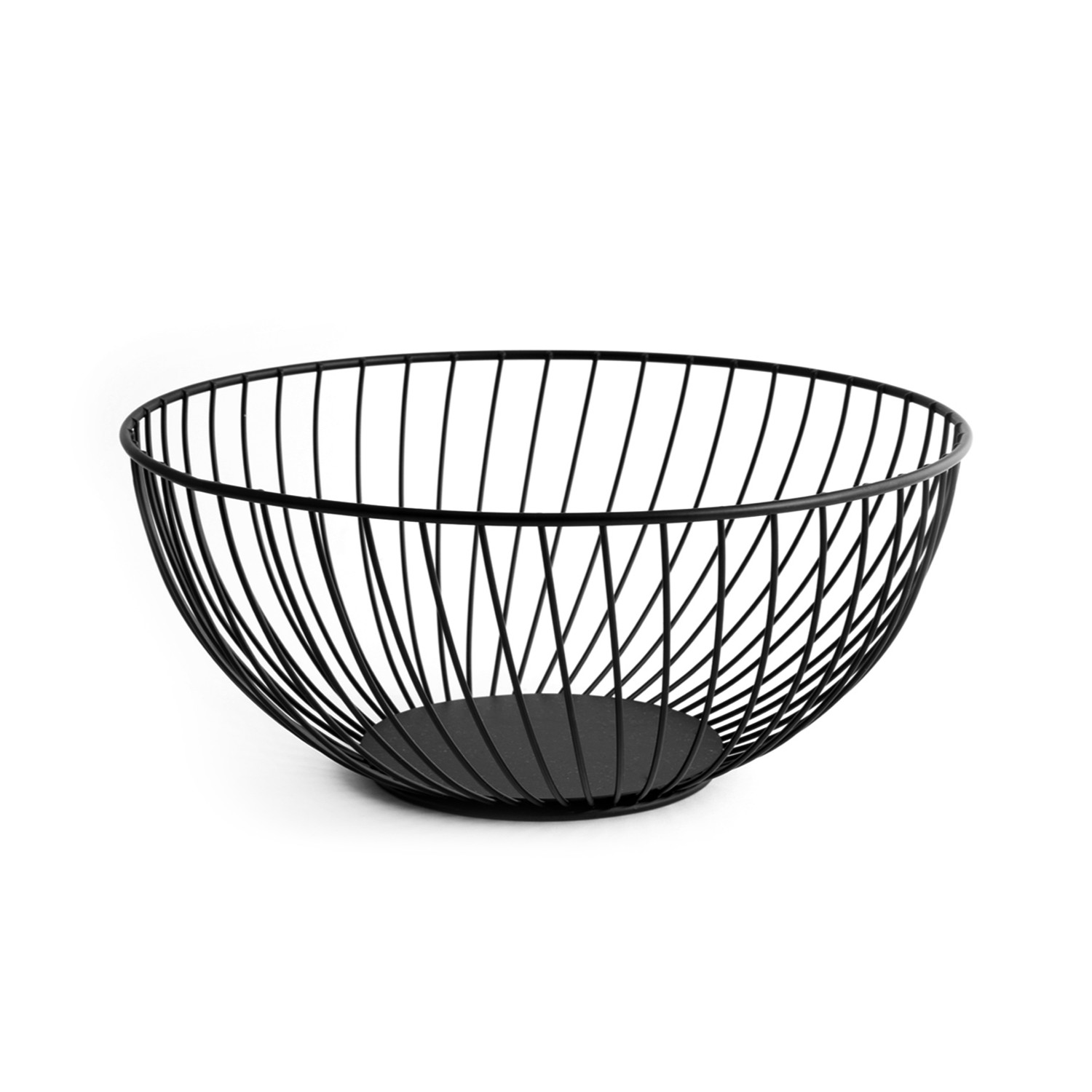CESTA METÁLICA 28CM PRETA       