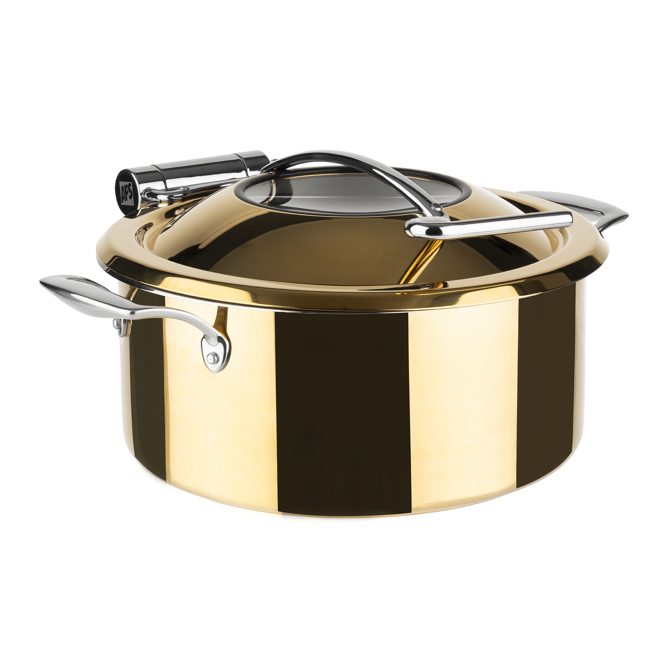 RECHAUD INDUÇÃO TAMPA INOX VISOR VIDRO 4L 30,5CM DOURADO ORBIT 