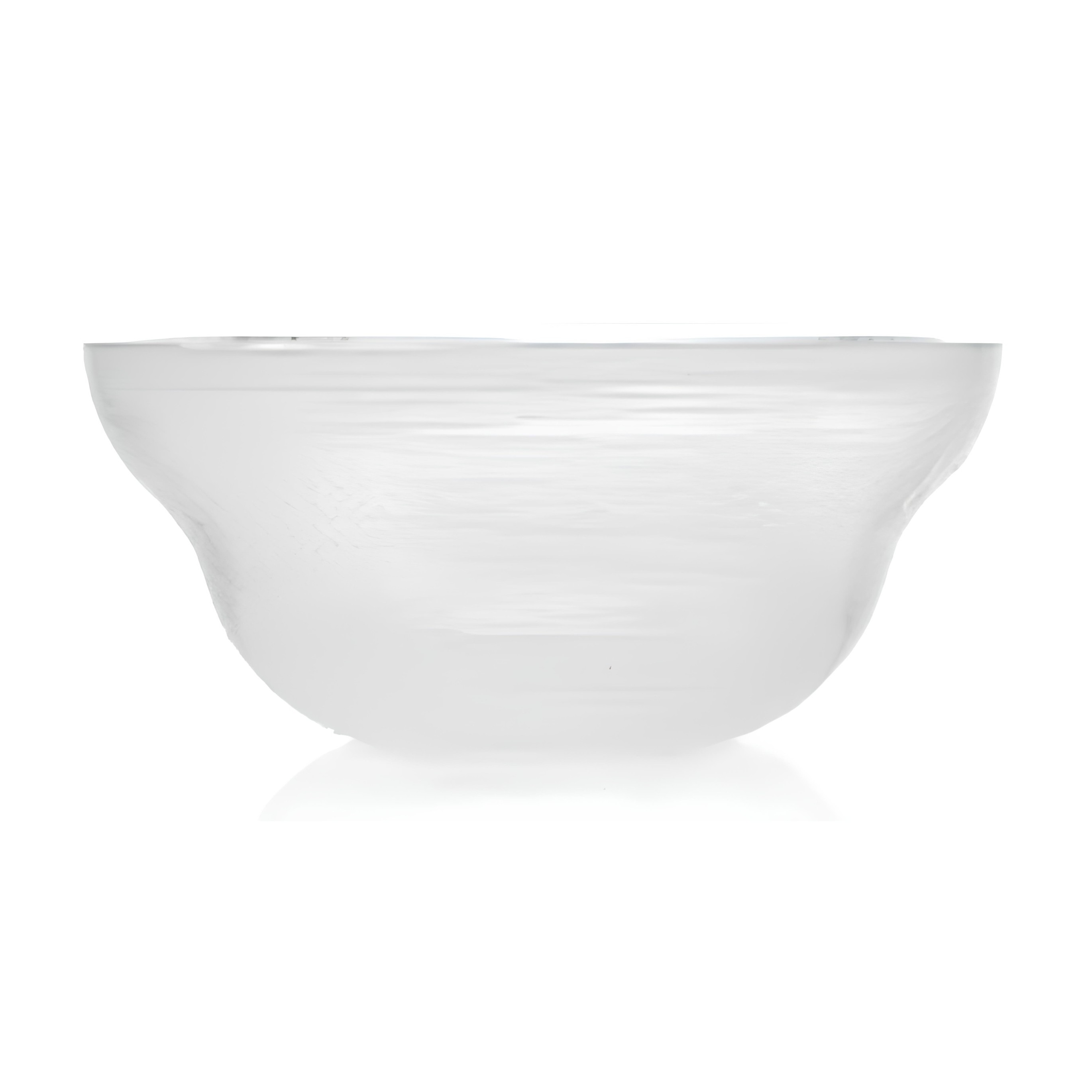 BOWL VIDRO Ø21CM H9CM ALABASTER BRANCO ENA