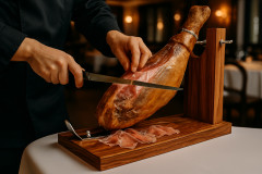 SUPORTE PRESUNTO PARMA MADEIRA TECA 40X16CM