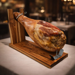 SUPORTE PRESUNTO PARMA MADEIRA TECA 40X16CM