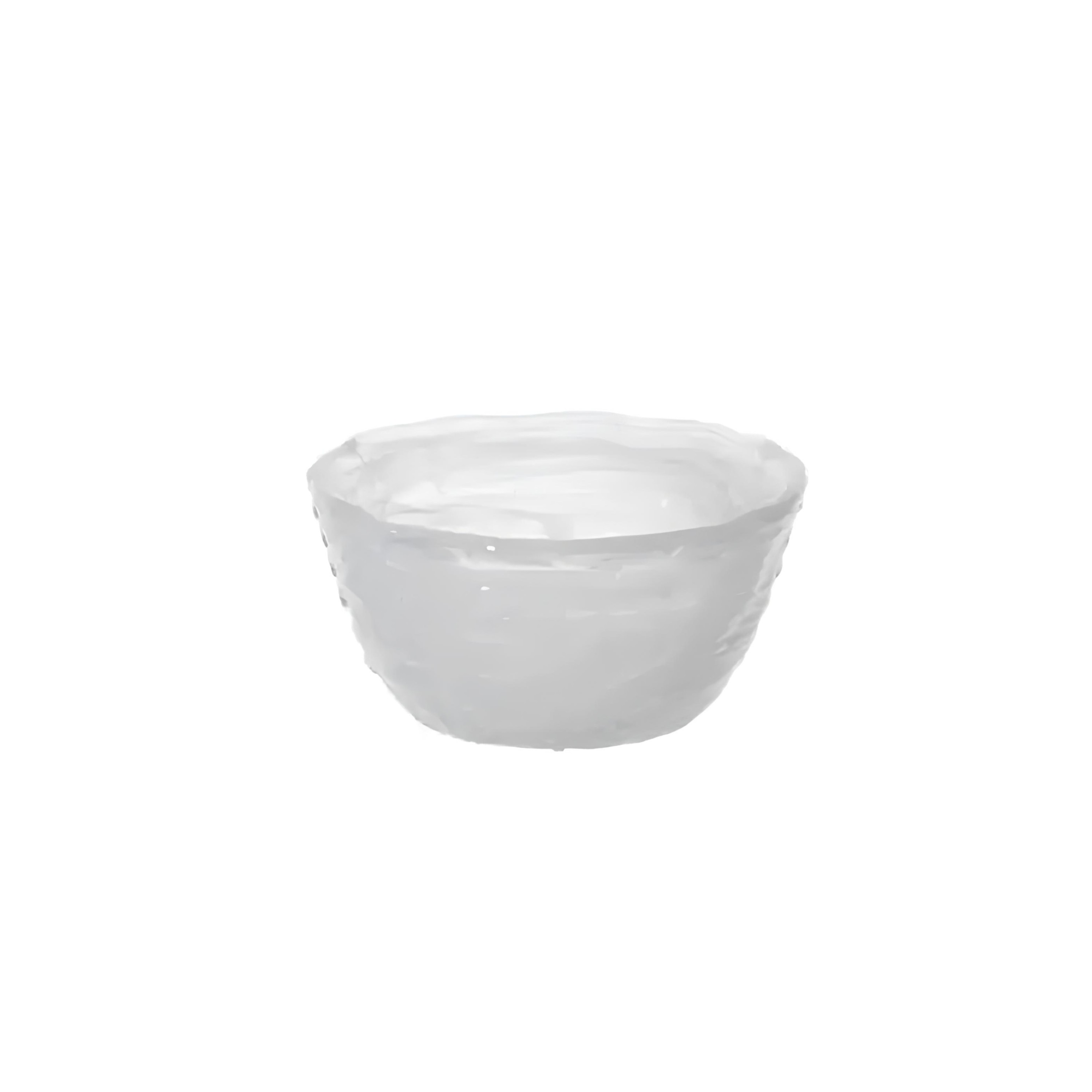 MINI TIGELA VIDRO Ø8,5CM H4,5CM ALABASTER BRANCO SEA URCHIN