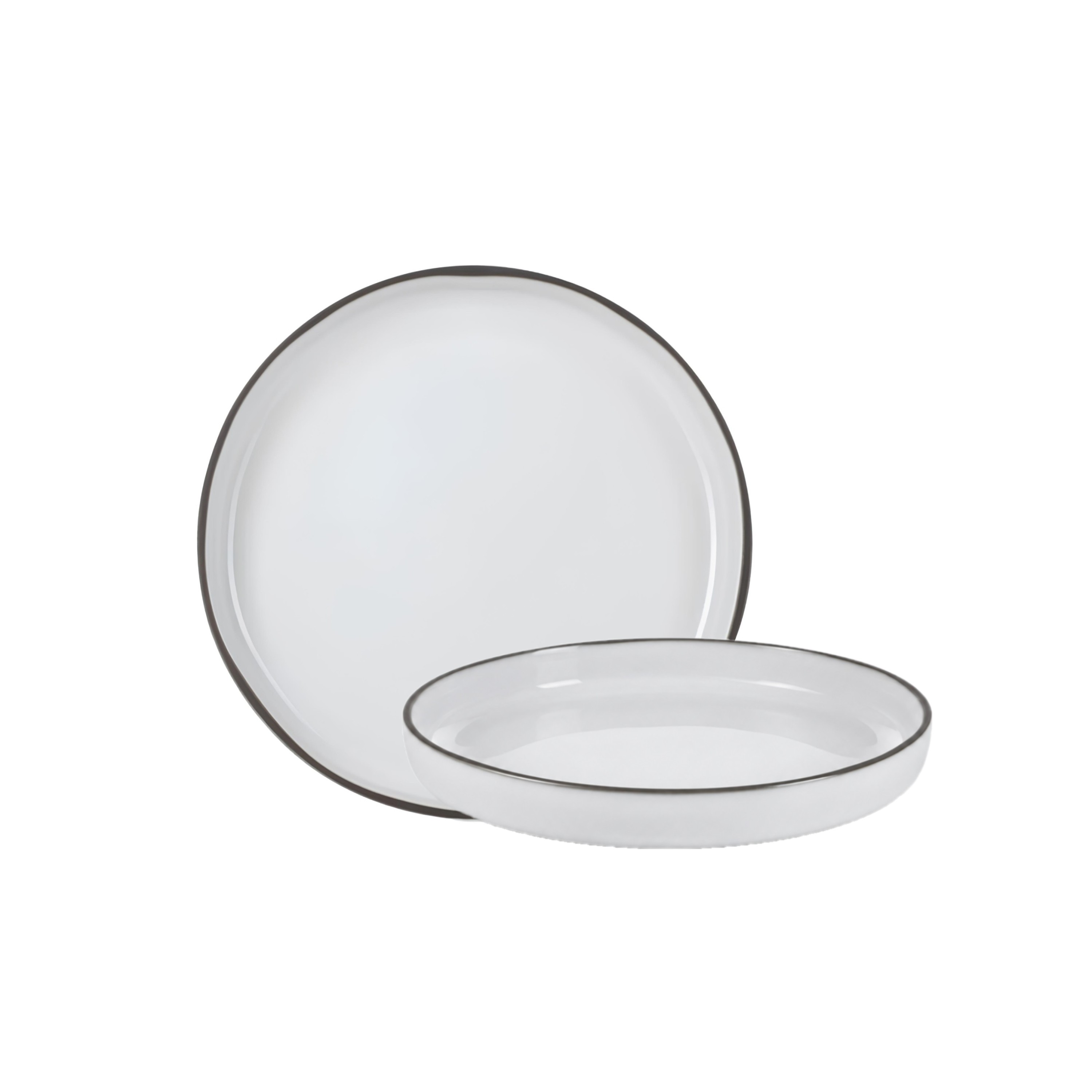 PRATO MESA STONEWARE Ø23CM H3,5CM BRANCO CARACTERE