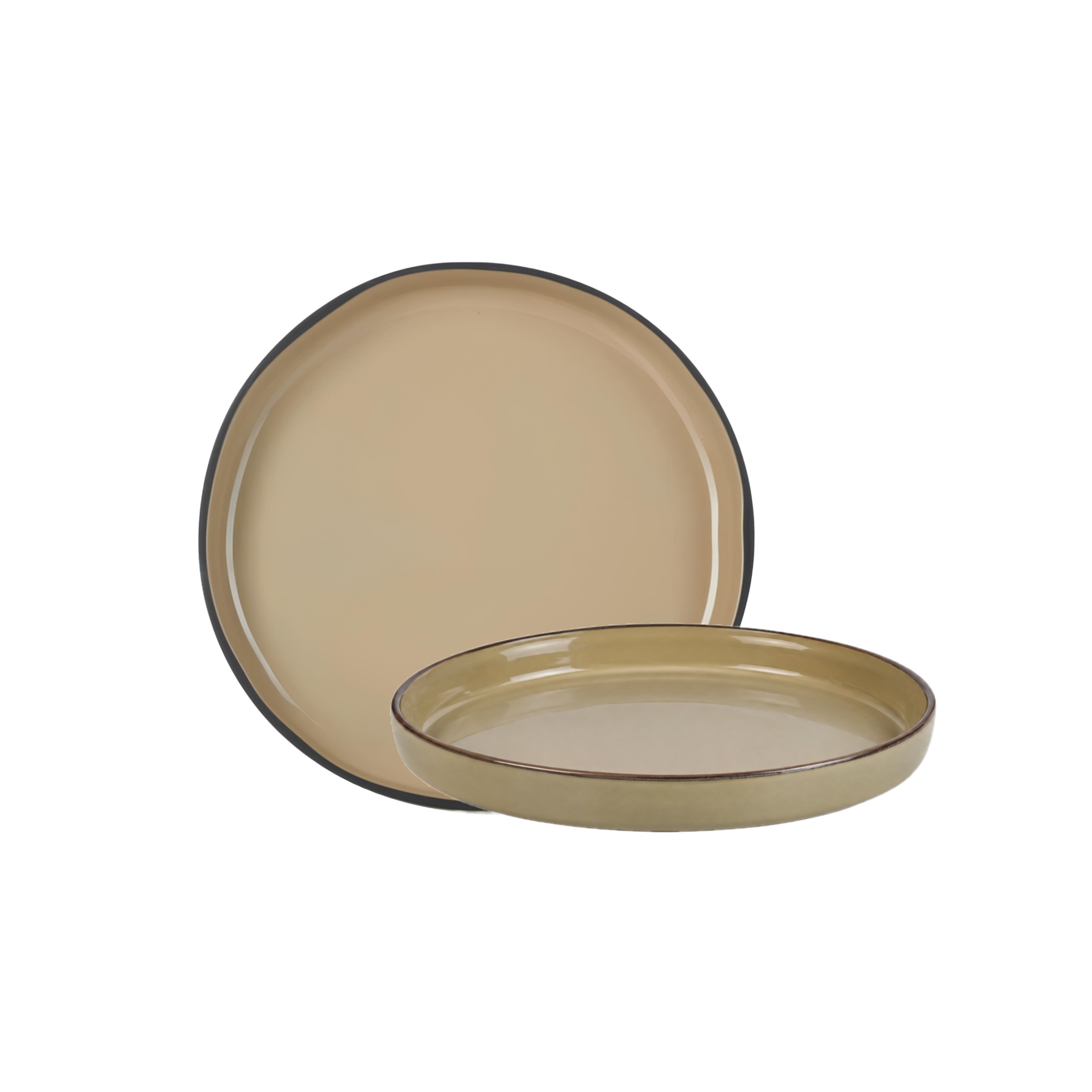 PRATO MESA STONEWARE Ø23CM H3,5CM MOSCADA CARACTERE