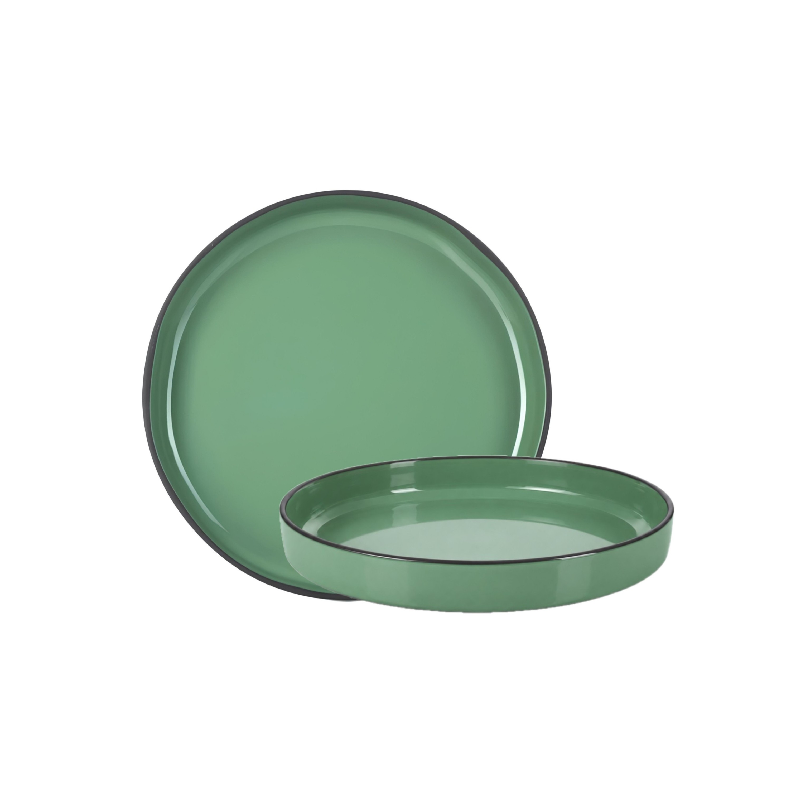 PRATO MESA STONEWARE Ø23CM H3,5CM MENTA CARACTERE