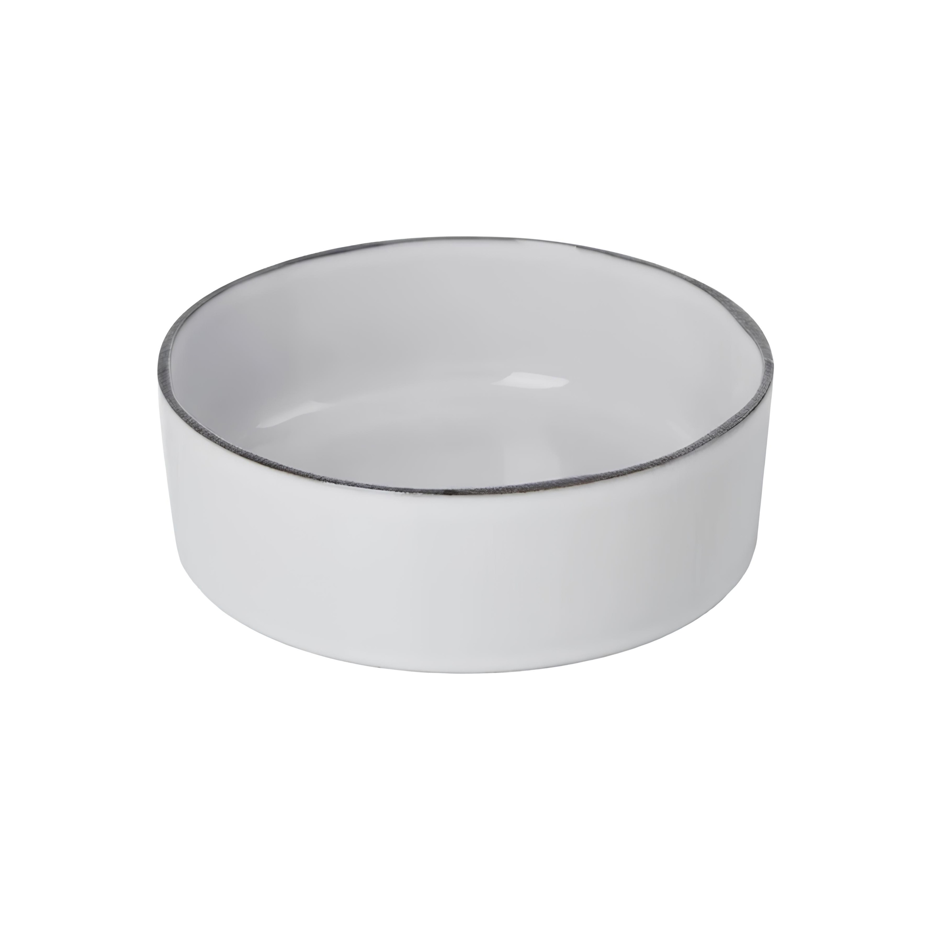PRATO FUNDO STONEWARE Ø14CM H5CM BRANCO CARACTERE