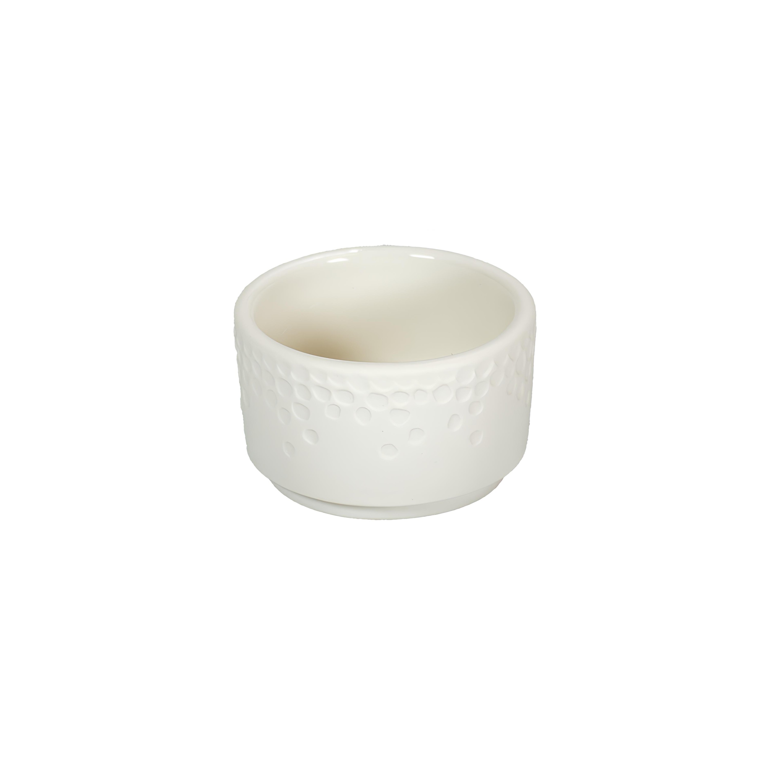 MINI MOLHEIRA EMPILHÁVEL PORCELANA 100ML Ø6CM H3,5CM SPOTS