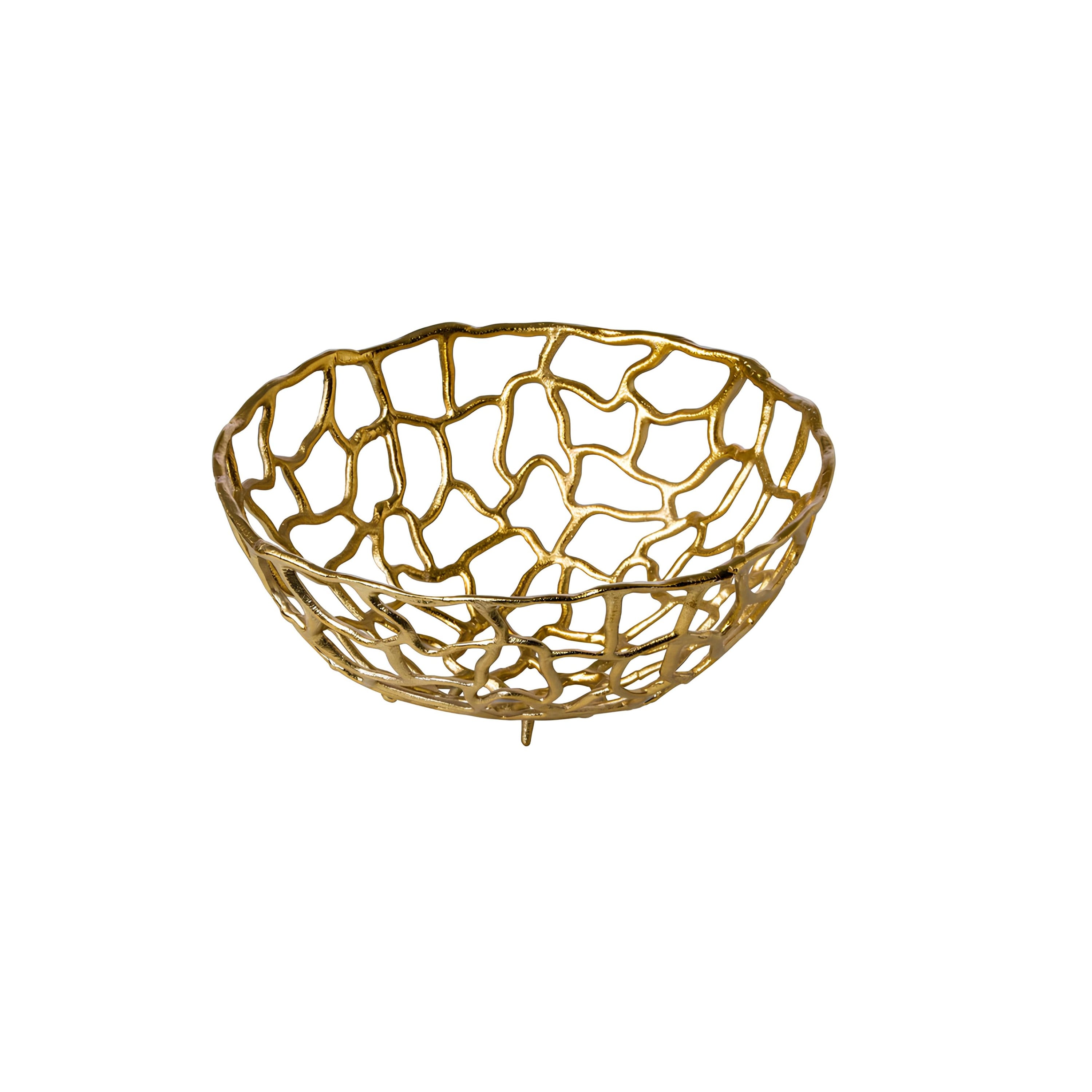 CESTA ALUMÍNIO Ø38CM H20CM DOURADO