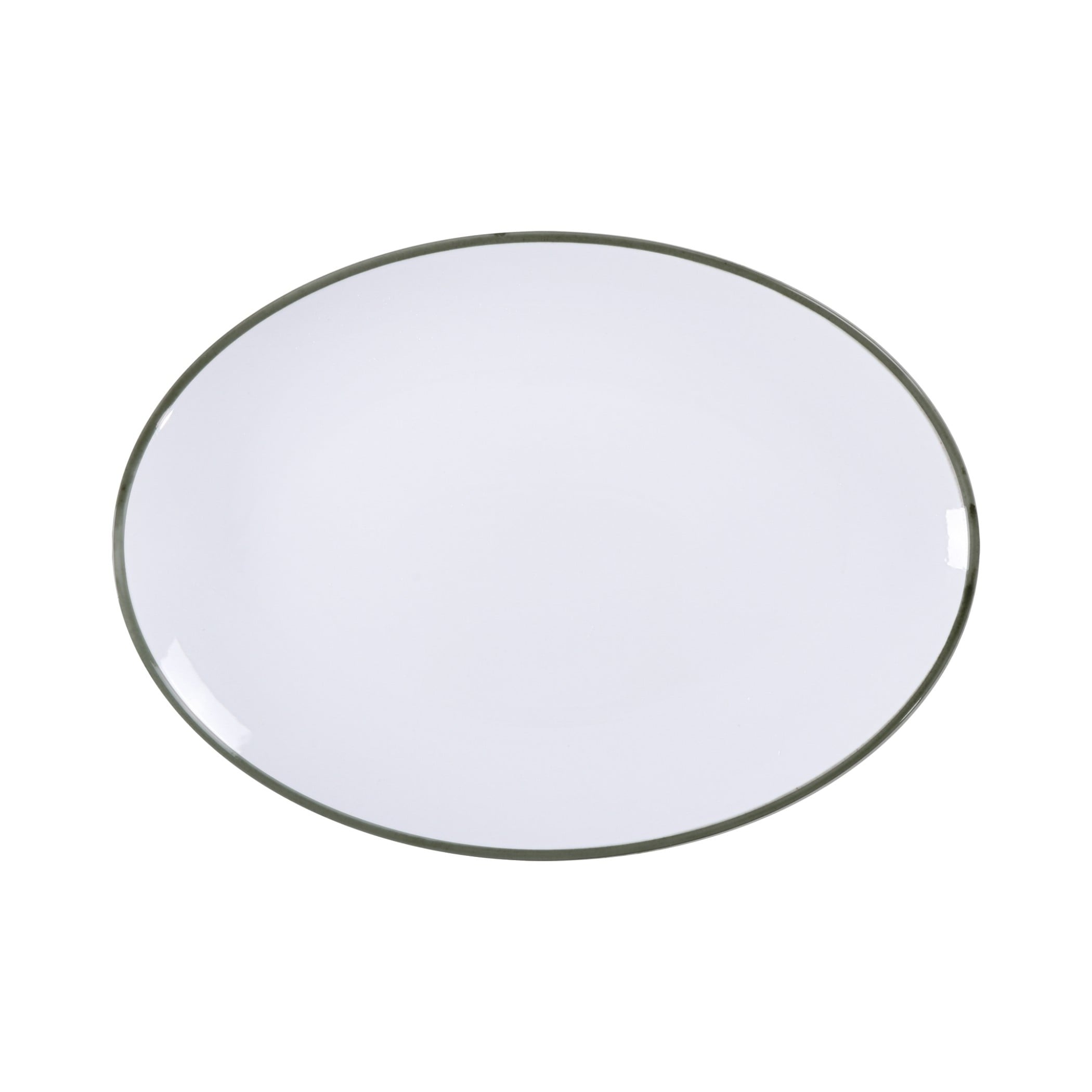 TRAVESSA OVAL PORCELANA 33X26CM H2,5CM JERI VERDE