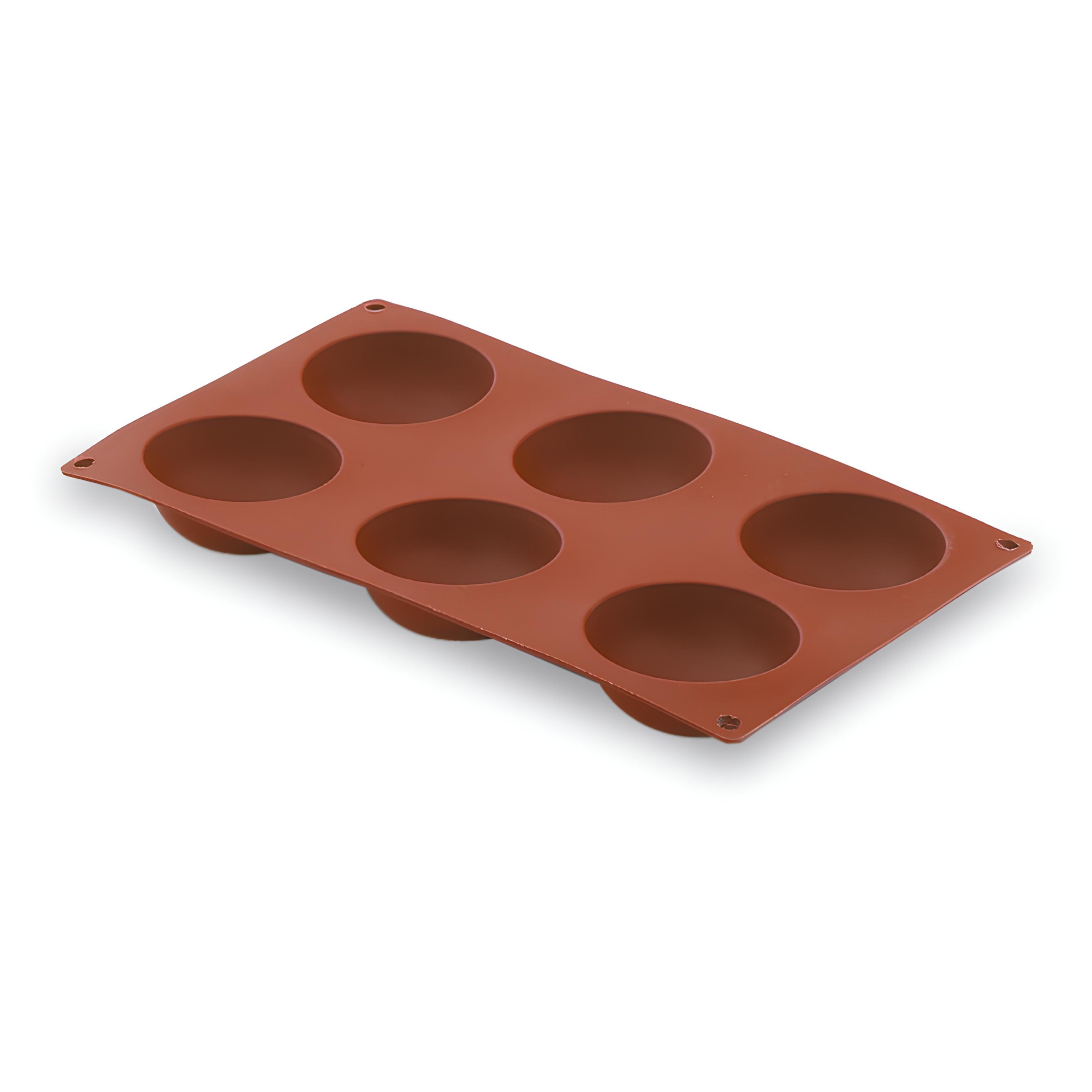 MOLDE SILICONE 6 MEIAS ESFERAS Ø7CM H3,5CM PASTRYFLEX ECONÔMICO
