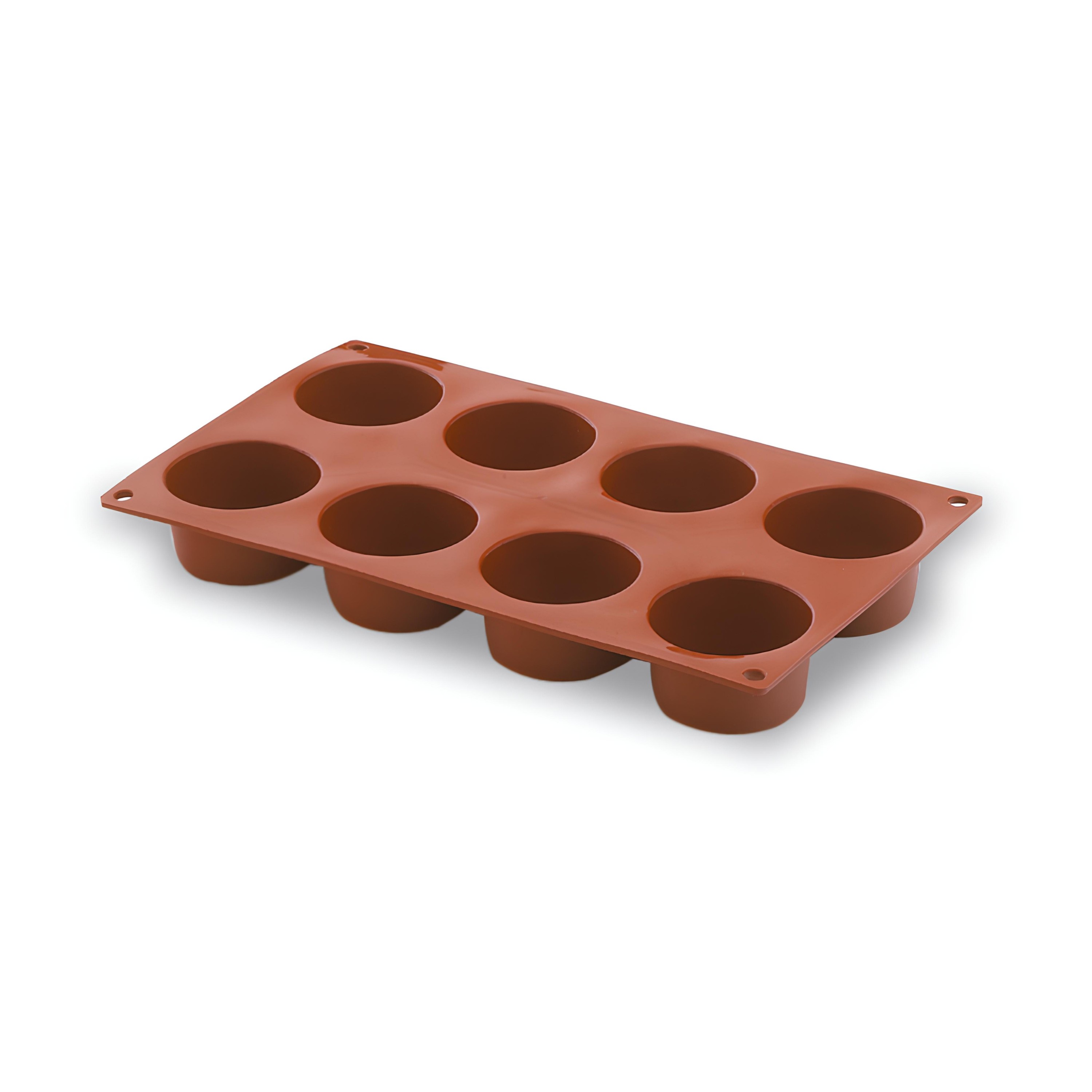 MOLDE SILICONE 8 MUFFINS Ø6CM H3,5CM PASTRYFLEX ECONÔMICO