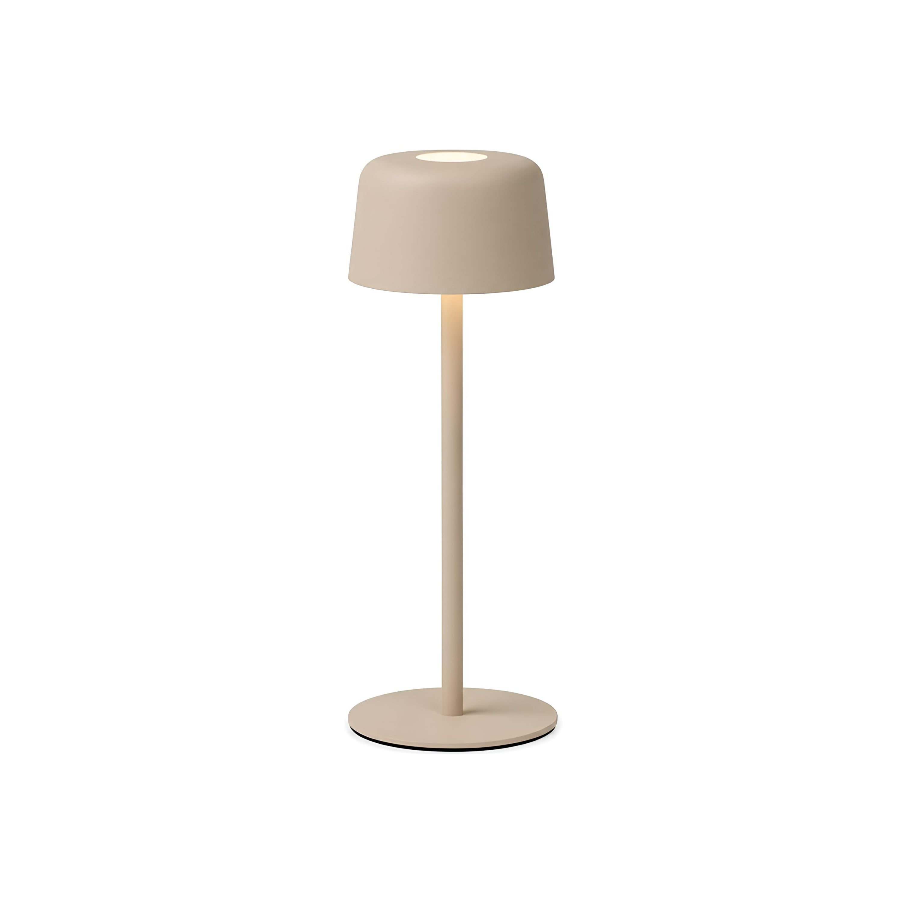 LUMINÁRIA RECARREGÁVEL METAL Ø9CM H25/14CM AREIA AILATI