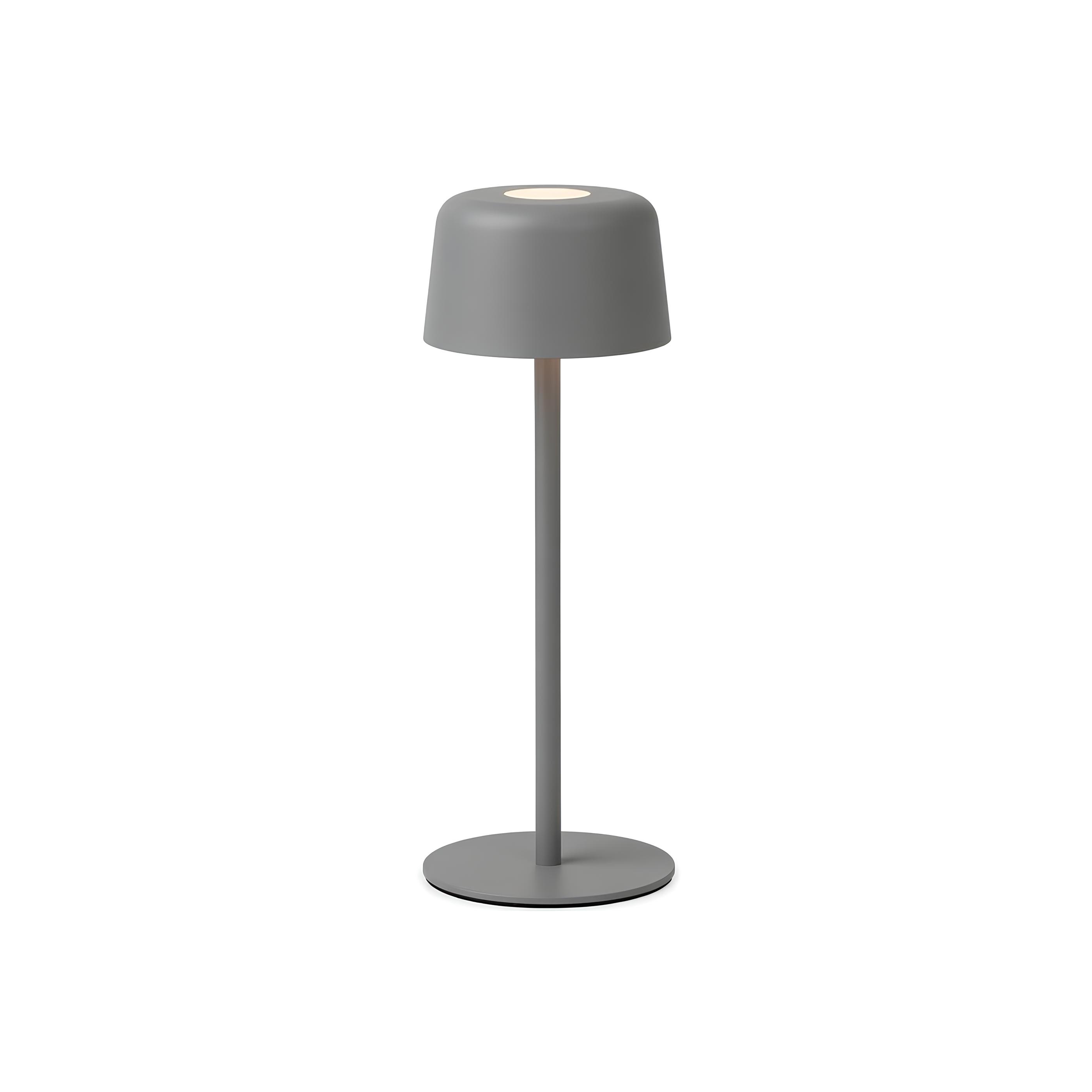 LUMINÁRIA RECARREGÁVEL METAL Ø9CM H25/14CM CINZA AILATI
