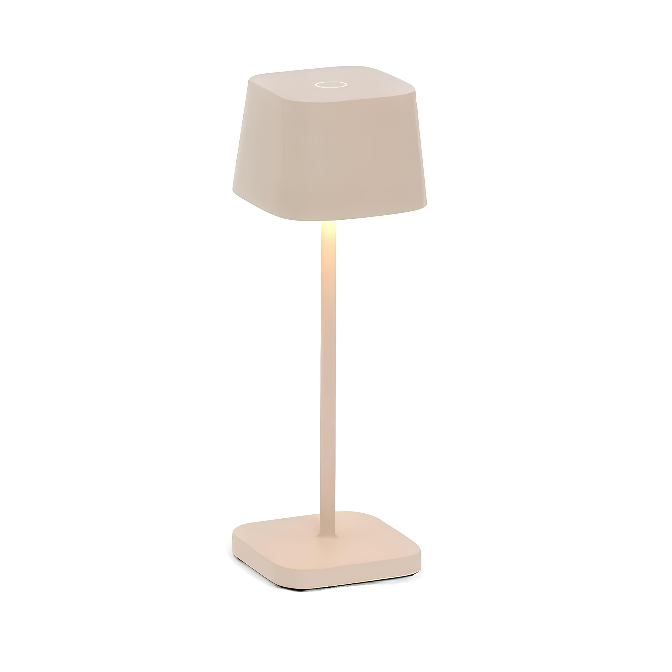 LUMINÁRIA RECARREGÁVEL ALUMÍNIO Ø6,5CM H20CM AREIA OFELIA MICRO