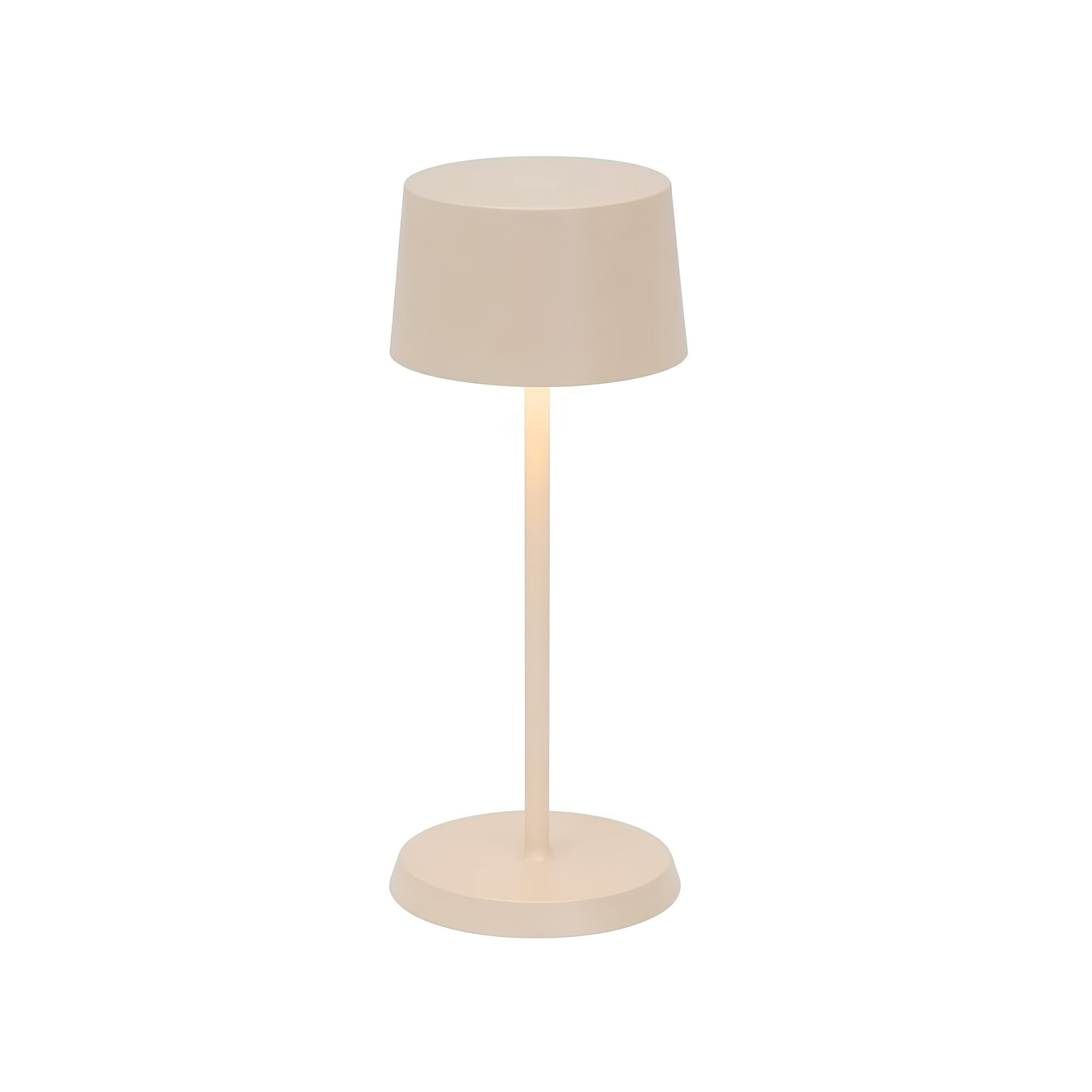 LUMINÁRIA RECARREGÁVEL ALUMÍNIO Ø7,5CM H20CM AREIA OLIVIA MICRO