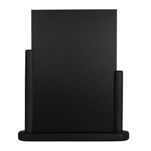 MINI LOUSA MESA BASE MADEIRA 23CM PRETA ELEGANT   