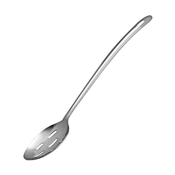 COLHER VAZADA INOX 33CM ECONÔMICA CURVE     