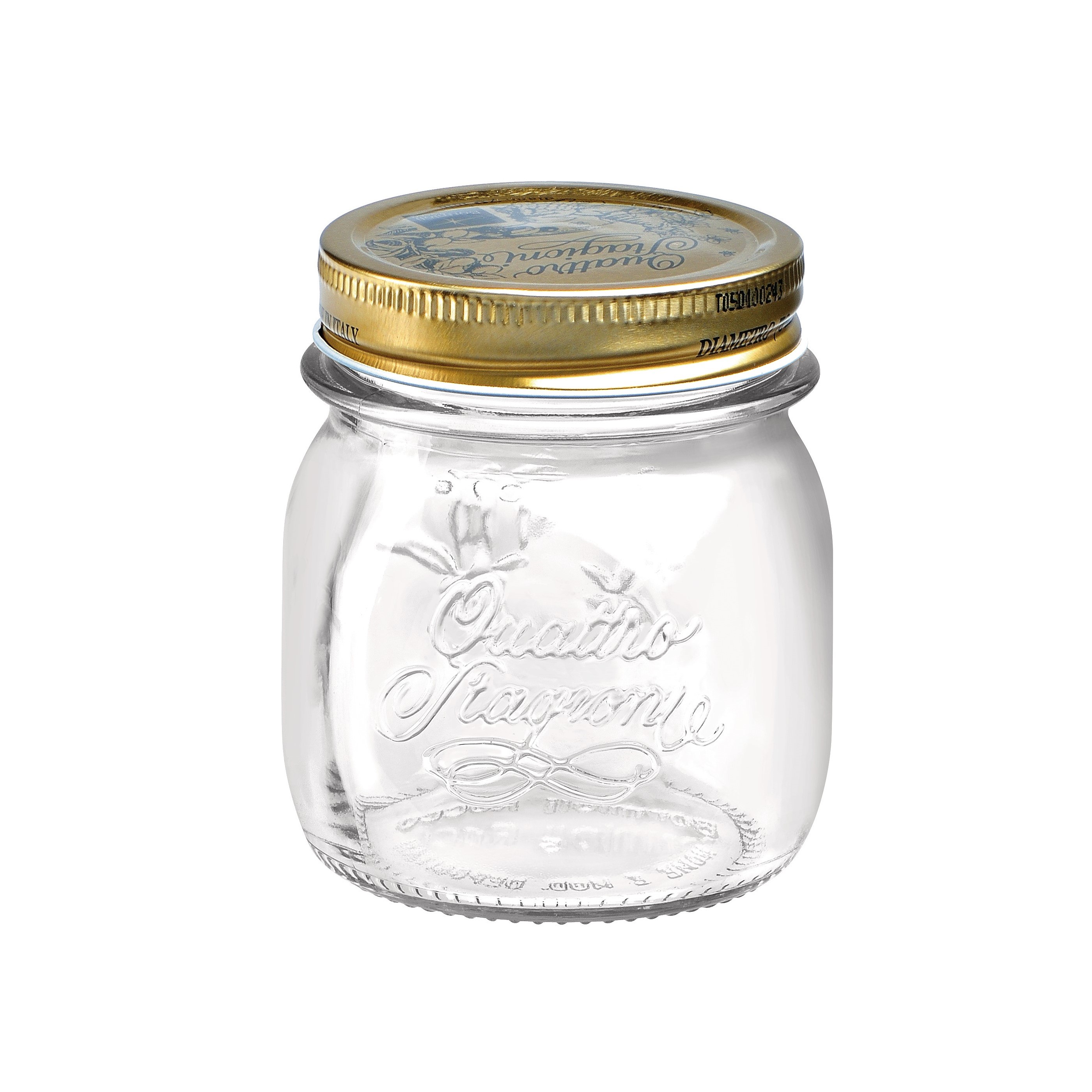POTE VIDRO TAMPA 250ML 9,3CM QUATTRO STAGIONI    