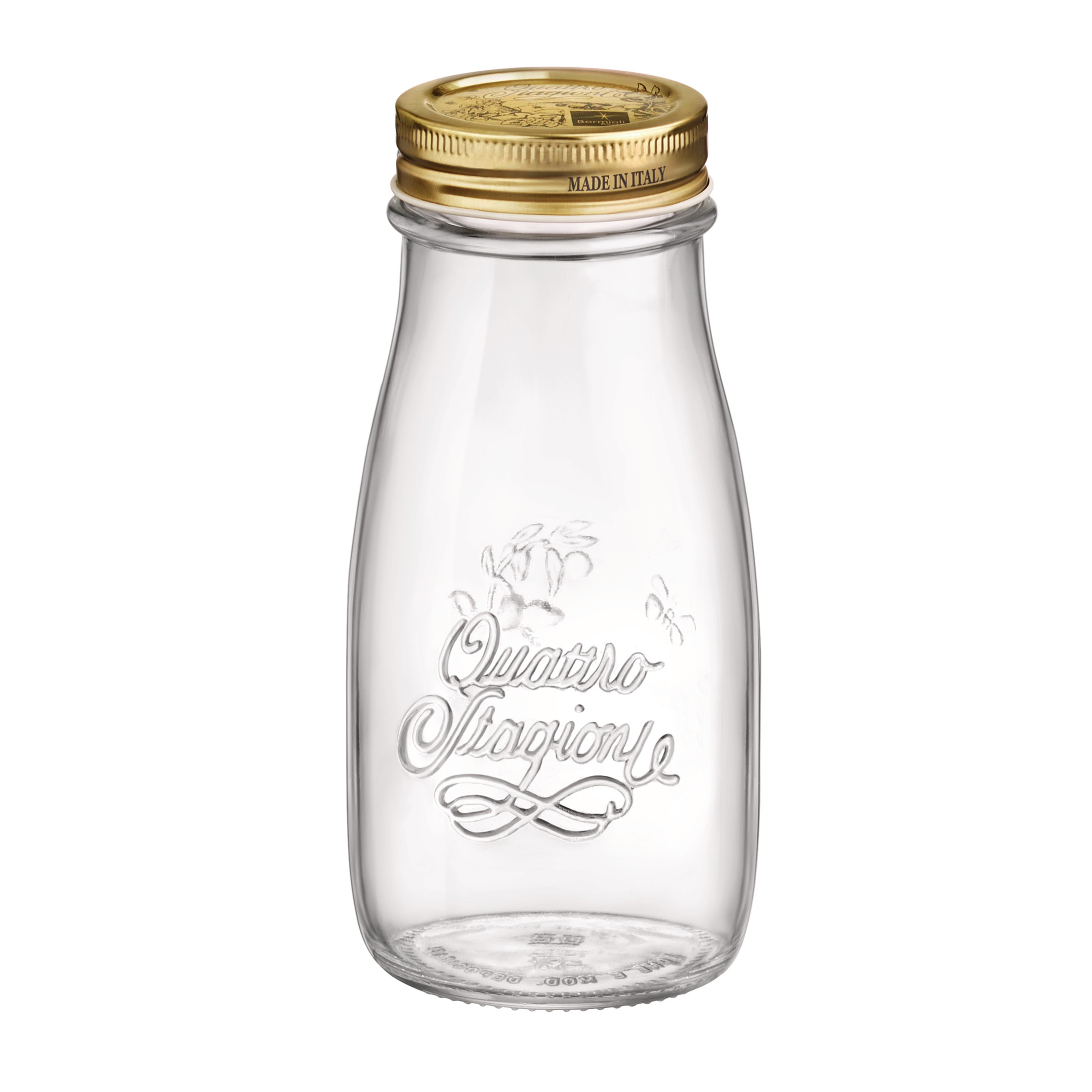 POTE VIDRO TAMPA 400ML 15,5CM QUATTRO STAGIONI    