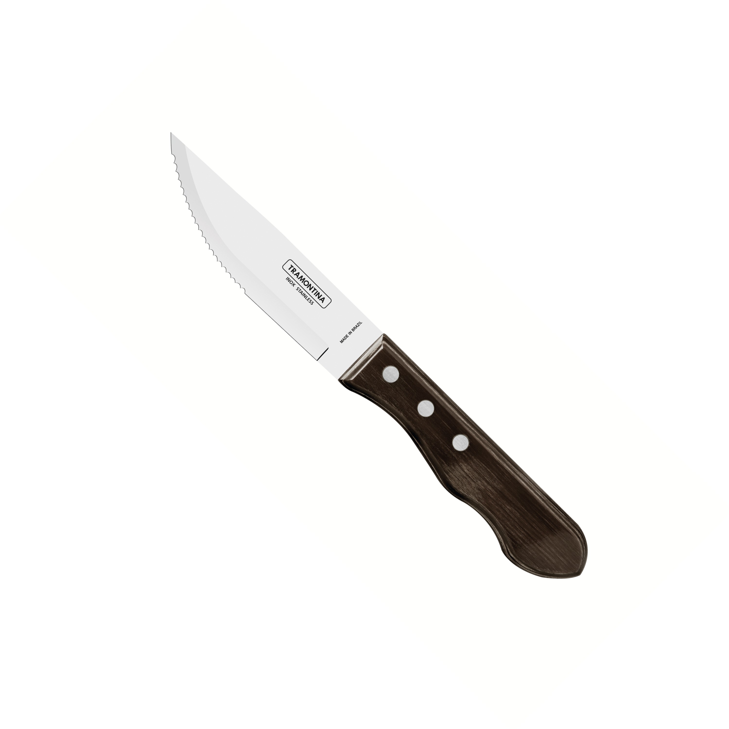 FACA STEAK INOX JUMBO CABO MADEIRA 25CM POLYWOOD   