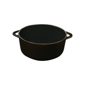 MINI CAÇAROLA FERRO FUNDIDO 10CM 350ML DOCHEF PRETA BRILHO  