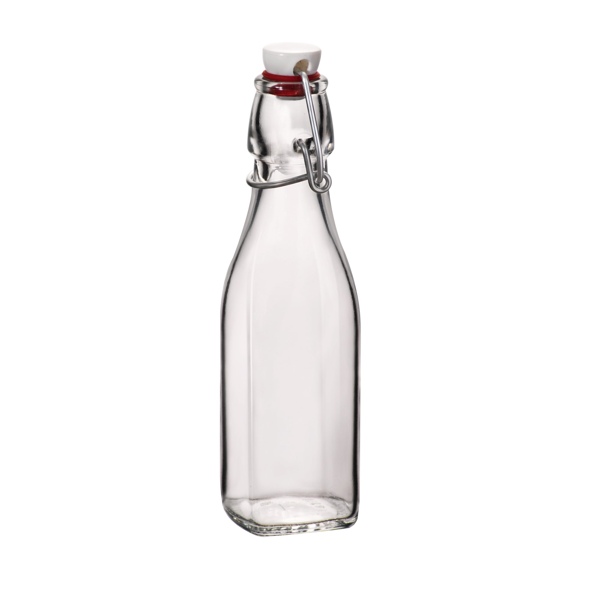 GARRAFA VIDRO TAMPA 250ML 19CM SWING     