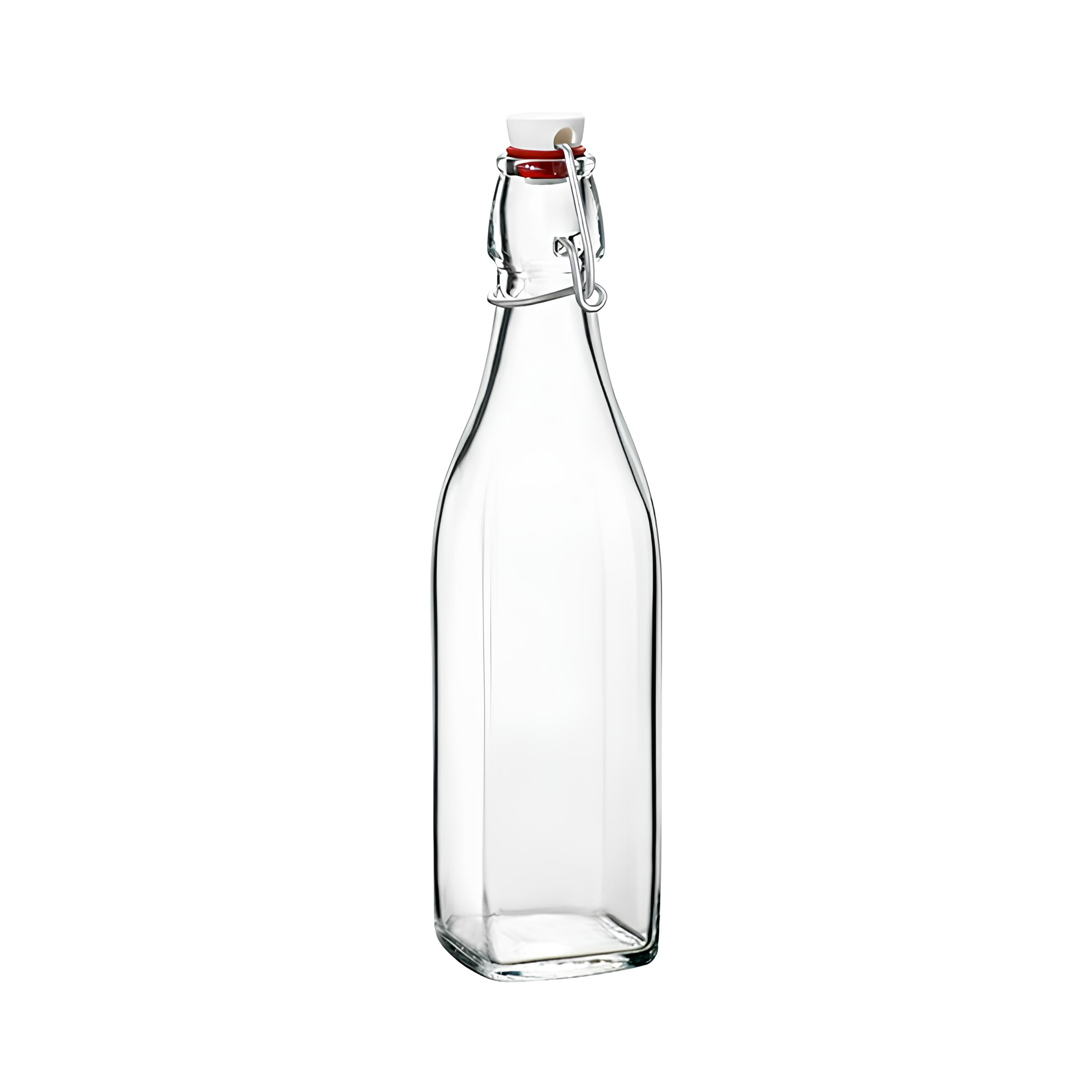 GARRAFA VIDRO TAMPA 500ML 25,3CM SWING     