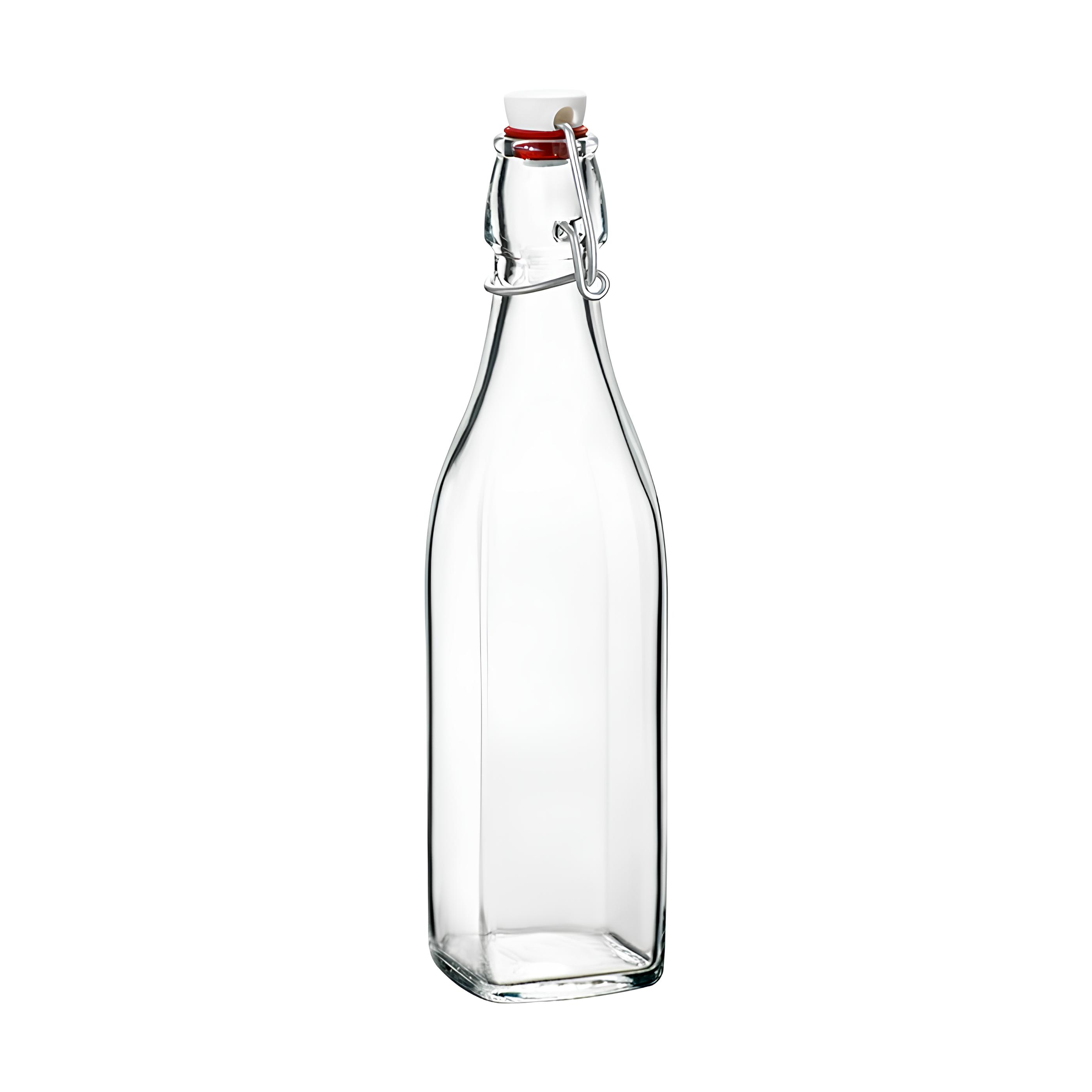 GARRAFA VIDRO TAMPA 1L 31CM SWING     