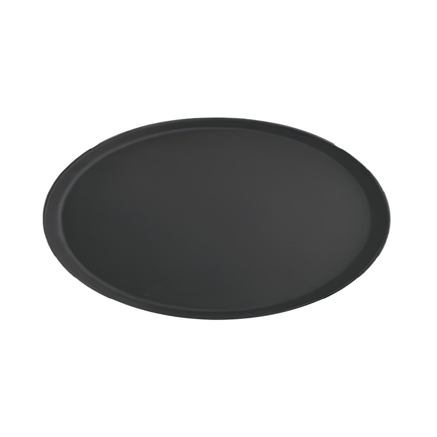 BANDEJA PLÁSTICA OVAL ANTIDERRAPANTE 59X49CM PRETA     