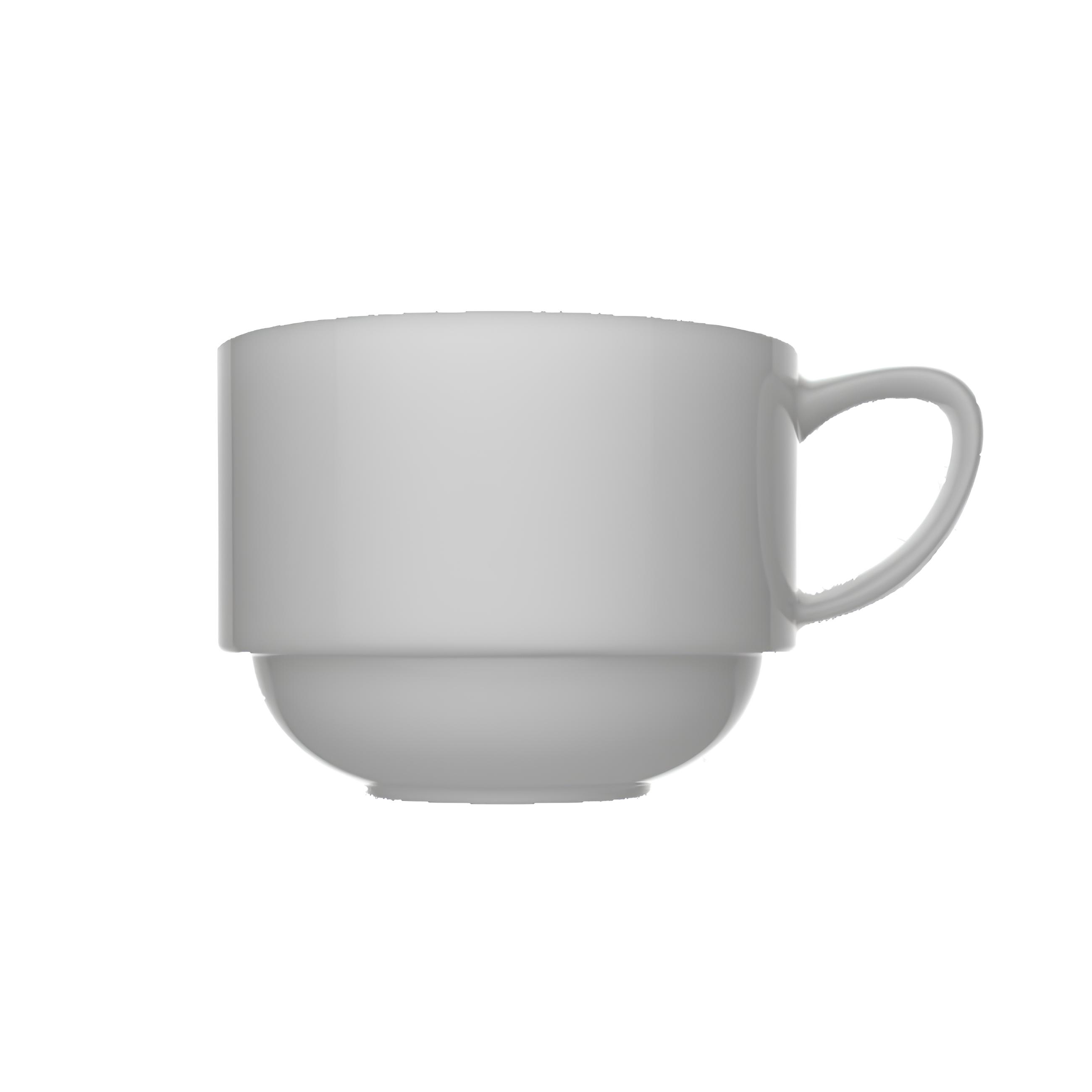 XÍCARA CHÁ EMPILHÁVEL PORCELANA 235ML VERSA     