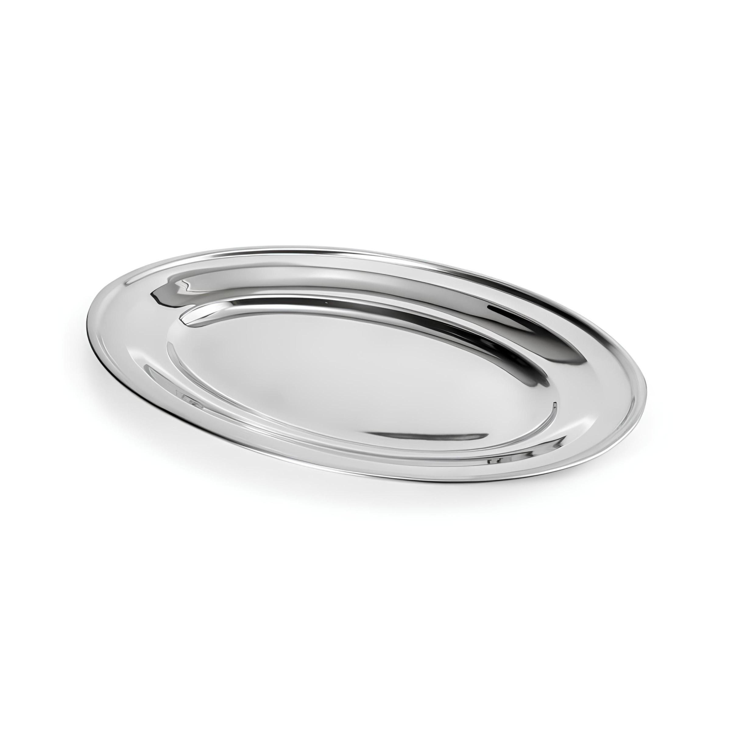 TRAVESSA RASA OVAL INOX 45X34CM      